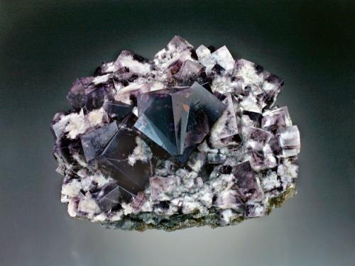 Fluorite<br />Rogerley Mine, Sutcliffe vein, Frosterley, Weardale, North Pennines Orefield, County Durham, England / United Kingdom<br />12x9x7 cm overall size<br /> (Author: Jesse Fisher)