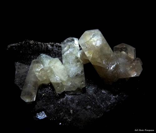 Calcita y Calcopirita.<br />Mina Sweetwater, Ellington, Distrito Viburnum Trend, Condado Reynolds, Missouri, USA<br />90x50 mm.<br /> (Autor: Jesus Franquesa Baucells)
