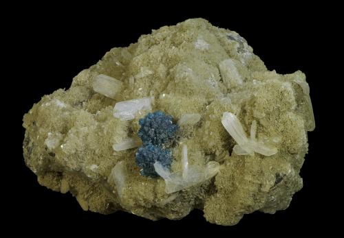 Cavansite<br />Wagholi Quarry, Wagholi, Pune District (Poonah District), Maharashtra, India<br />80 x 50 x 35<br /> (Author: Rob Schnerr)