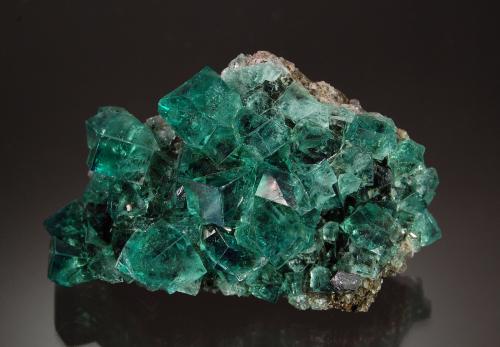 Fluorite<br />Rogerley Mine, Diana Maria Mine (Sutcliffe Vein) , Frosterley, Weardale, North Pennines Orefield, County Durham, England / United Kingdom<br />6.7 x 4.5 cm.<br /> (Author: Michael Shaw)