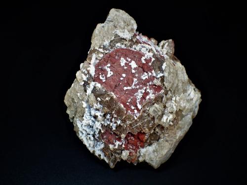 Fluorite, Calcite<br />Nashik District (Nasik), Maharashtra, India<br />125 mm x 110 mm x 53 mm<br /> (Author: Don Lum)