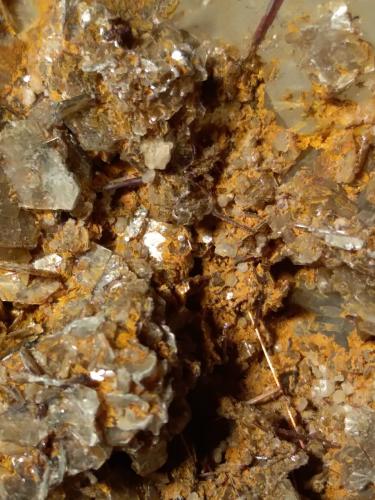 Orthoclase (variety adularia), Muscovite, Rutile<br />Miage Glacier, Veny Valley, Monte Bianco Massif (Mont Blanc Massif), Courmayeur, Aosta Valley (Val d'Aosta), Italy<br />61 x 37 mm<br /> (Author: Sante Celiberti)