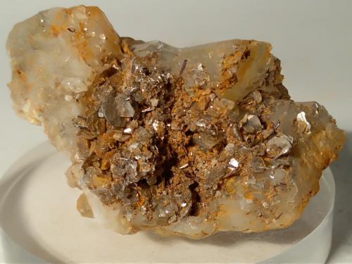 Orthoclase (variety adularia), Muscovite, Rutile<br />Glaciar Miage, Valle Veny, Macizo Monte Bianco (Macizo Mont Blanc), Courmayeur, Valle de Aosta (Val d'Aosta), Italia<br />61 x 37 mm<br /> (Author: Sante Celiberti)