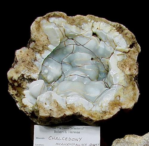 Quartz (variety chalcedony)<br />Condado Monroe, Indiana, USA<br />15 cm<br /> (Author: Bob Harman)