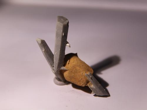 Quartz (variety prase), Microcline<br />Estella diapir outcrops, Estella, Comarca Tierra Estella, Merindad Estella, Chartered Community of Navarre (Navarre), Spain<br />35mm x 42mm x 20mm<br /> (Author: Firmo Espinar)