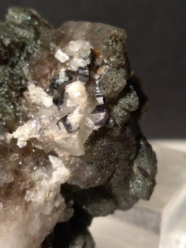 Anatase, Quartz, Chlorite<br />La Thuile, Aosta Valley (Val d'Aosta), Italy<br />32 x 32 mm<br /> (Author: Sante Celiberti)