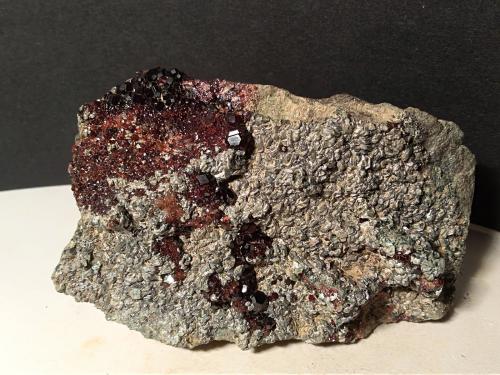 Grossular (variety hessonite), Clinochlore<br />Mussa Alp, Balme, Val d'Ala, Lanzo Valleys (Valli di Lanzo), Metropolitan City of Turin Province, Piedmont (Piemonte), Italy<br />101 x 65 mm<br /> (Author: Sante Celiberti)