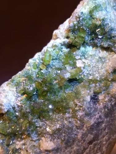 Vesuvianite (variety chromium-rich)<br />Bellecombe, Châtillon, Valle de Aosta (Val d'Aosta), Italia<br />75 x 40 mm<br /> (Author: Sante Celiberti)