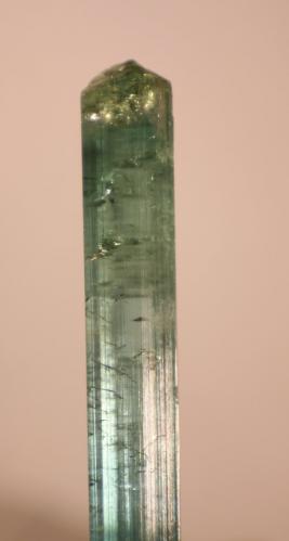 Elbaite (variety indicolite)<br />Brazil<br />4mm x 27mm x 4mm<br /> (Author: Firmo Espinar)