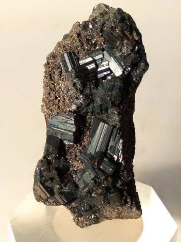 Bournonita<br />Baia Sprie Mine, Baia Sprie, Maramures, Romania<br />55 x 24 mm<br /> (Autor: Sante Celiberti)