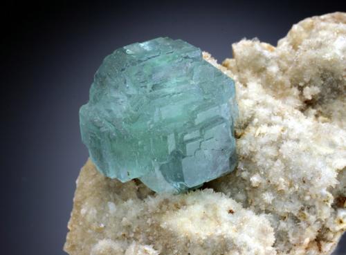 Fluorite on Quartz<br />Felix Mine, Azusa, San Gabriel Mountains, Los Angeles County, California, USA<br />7x4x3 cm overall size<br /> (Author: Jesse Fisher)