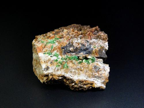 Torbernita<br />Mina Undécimo San Lino, Cardeña, Comarca Los Pedroches, Córdoba, Andalucía, España<br />5 x 4 cm.<br /> (Autor: Antonio P. López)