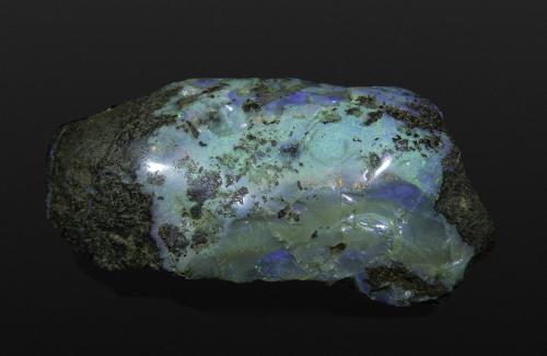 Opal (Precious Opal)<br />Quilpie, Quilpie Shire, Queensland, Australia<br />85 x 50 x 45 mm<br /> (Author: Rob Schnerr)