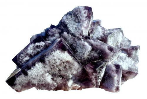 Fluorite<br />Greenlaws Mine, Daddry Shield, Weardale, North Pennines Orefield, County Durham, England / United Kingdom<br />Specimen size 18 cm, largest crystal 8 cm<br /> (Author: Tobi)