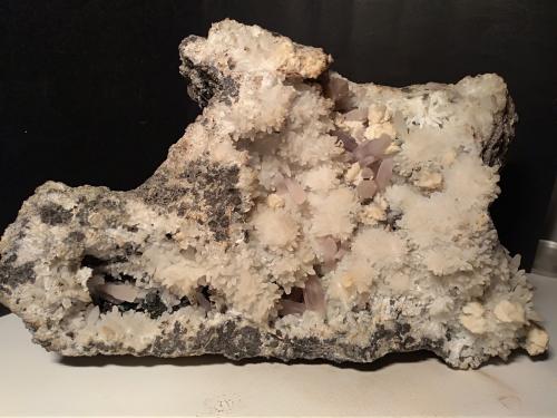 Quartz, Quartz (variety amethystine; variety scepter),  Dolomite, Pyrite, Galena, Sphalerite, Berthierite<br />Gavorrano Mine area, Gavorrano, Grosseto Province, Tuscany, Italy<br />24 x 15 cm<br /> (Author: Sante Celiberti)