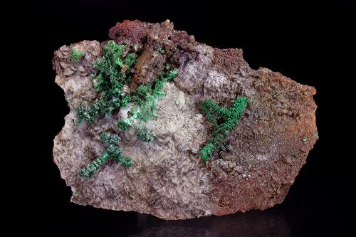 Malachite pseudomorph Copper<br />Andrássy I Mine, Rudabányai Mountains, Rudabánya, Borsod-Abaúj-Zemplén, Hungary<br />75 x 52 mm<br /> (Author: Gerhard Brandstetter)