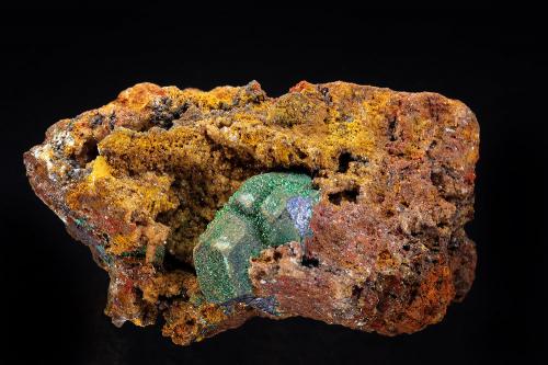 Malachite pseudomorph Cuprite crystals<br />Andrássy I Mine, Rudabányai Mountains, Rudabánya, Kazincbarcika District, Borsod-Abaúj-Zemplén, Hungary<br />34 x 18 mm<br /> (Author: Gerhard Brandstetter)