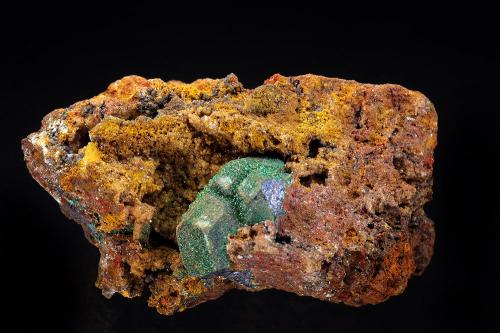 Malachite pseudomorph Cuprite crystals<br />Andrássy I Mine, Rudabányai Mountains, Rudabánya, Borsod-Abaúj-Zemplén, Hungary<br />34 x 18 mm<br /> (Author: Gerhard Brandstetter)