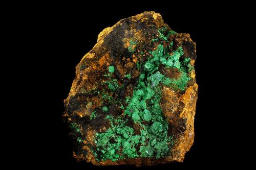 Malachite pseudomorph Cuprite crystals<br />Rudabánya, Borsod-Abaúj-Zemplén, Hungary<br />19 x 15 cm<br /> (Author: Gerhard Brandstetter)