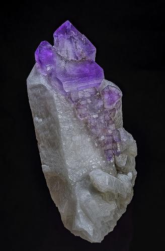 Quartz (variety amethyst)<br />Hopkinton, Washington County, Rhode Island, USA<br />10.6 x 8.1 cm<br /> (Author: am mizunaka)