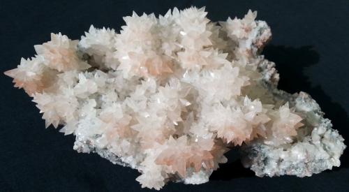 Calcite on Quartz (variety smoky)<br />Daye mining area, Edong, Daye, Huangshi Prefecture, Hubei Province, China<br />16 x 10<br /> (Author: Volkmar Stingl)