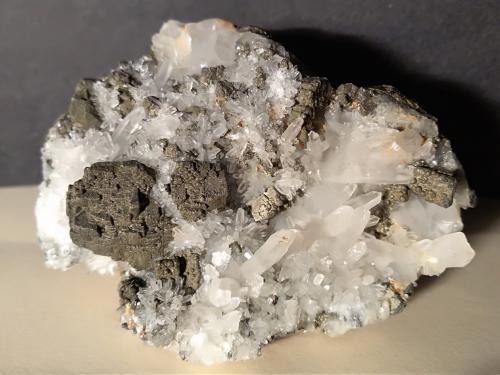 Pyrite after Pyrrhotite, Quartz<br />Mina Niccioleta, Massa Marittima, Provincia Grosseto, Toscana, Italia<br />71 x 55 mm<br /> (Author: Sante Celiberti)