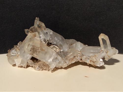 Quartz, Calcite<br />La Selva Mine, Casal di Pari, Civitella-Paganico, Grosseto Province, Tuscany, Italy<br />86 x 47 mm<br /> (Author: Sante Celiberti)