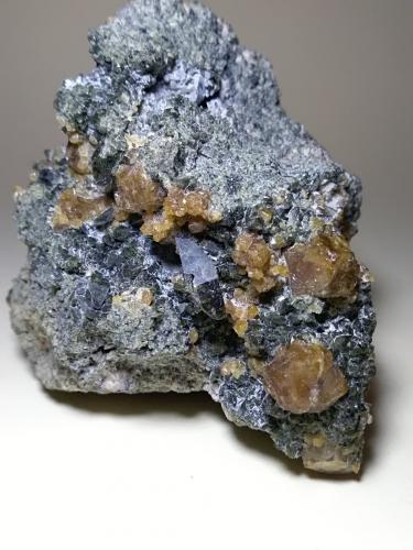 Grossular, Augite (variety fassaite)<br />Case Collina (Toscopomici Quarry), Pitigliano, Grosseto Province, Tuscany, Italy<br />10,5 x 7,5 cm<br /> (Author: Sante Celiberti)