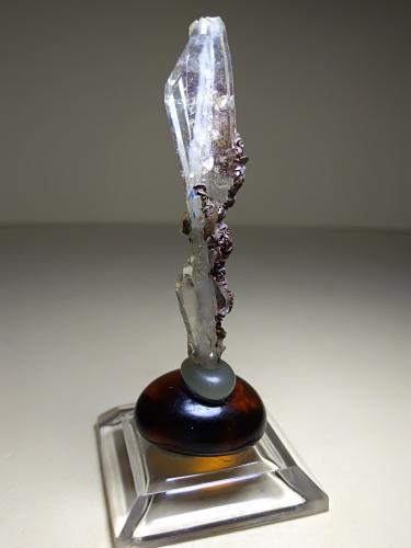 Quartz (variety faden), Siderite<br />Leoni Mountain, Sticciano, Roccastrada, Grosseto Province, Tuscany, Italy<br />51 x 12 mm<br /> (Author: Sante Celiberti)