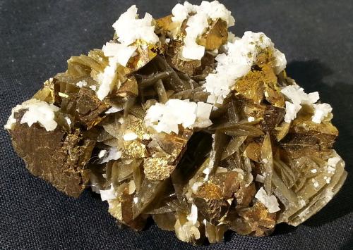 Chalcopyrite, Siderite, Dolomite<br />Kaiwu Mine, Hezhang, Bijie Prefecture, Guizhou Province, China<br />5 x 4 cm<br /> (Author: Volkmar Stingl)