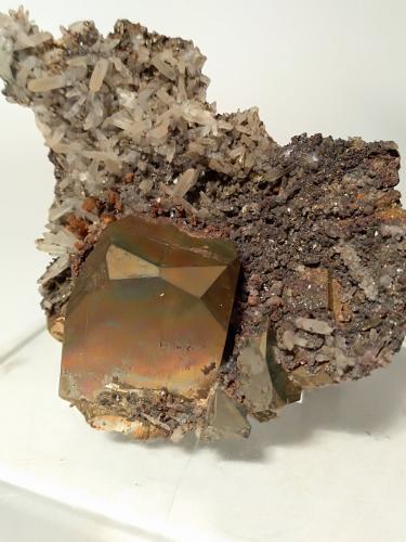 Pyrite, Quartz<br />Gavorrano Mine, Gavorrano, Grosseto Province, Tuscany, Italy<br />56,7 x 65,3 mm<br /> (Author: Sante Celiberti)
