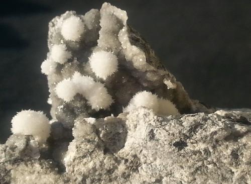 Strontianite, Calcite<br />Depósito de magnesita, Weissenstein, Hochfilzen, Distrito Kitzbühel, Tirol Norte, Tirol, Austria<br />5,5 x 4 cm<br /> (Author: Volkmar Stingl)