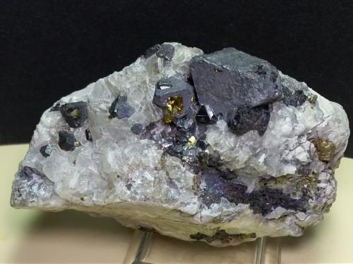 Galena, Sphalerite, Chalcopyrite<br />Tatti, Roccastrada, Grosseto Province, Tuscany, Italy<br />84 x 41 mm<br /> (Author: Sante Celiberti)