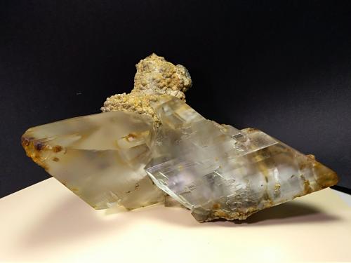 Gypsum, Pyrite, Calcite<br />Niccioleta Mine, Massa Marittima, Grosseto Province, Tuscany, Italy<br />25 x 23 cm<br /> (Author: Sante Celiberti)