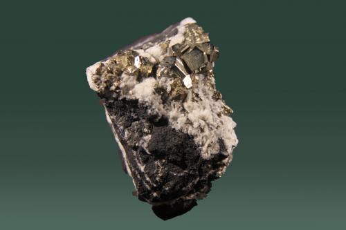 Pyrite<br />Muzo (distrito minero), Cinturón Esmeraldífero Occidental, Departamento Boyacá, Colombia<br />53mm x 38mm x 35mm<br /> (Author: Firmo Espinar)