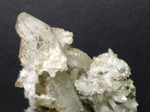 Quartz (variety scepter), Pyrite<br />Campiano Mine, Montieri, Grosseto Province, Tuscany, Italy<br />12 x 8 cm<br /> (Author: Sante Celiberti)