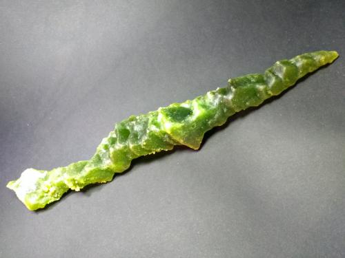 Chalcantite (Fe-bearing)<br />Fenice Capanne Mine, Massa Marittima, Grosseto Province, Tuscany, Italy<br />38 x 6,5 cm<br /> (Author: Sante Celiberti)