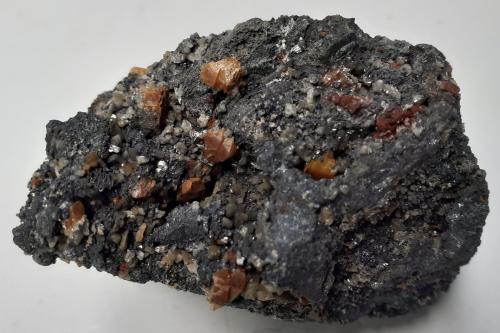 Wulfenite, Cerussite<br />Union Mine, Meica Municipality, Carinthia Region, Slovenia<br />6 x 5 cm<br /> (Author: Volkmar Stingl)