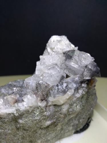 Sterryite, Quartz, Baryte<br />Pollone Mine, Valdicastello Carducci, Pietrasanta Municipality, Lucca Province, Tuscany, Italy<br />62 x 52 mm<br /> (Author: Sante Celiberti)