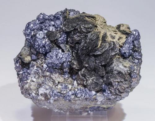 Wurtzite with Galena<br />Mina Ánimas, Ánimas , Chocaya, Municipio Atocha, Provincia Sud Chichas, Departamento Potosí, Bolivia<br />Specimen size: 9 × 8.3 × 5.2 cm /  main crystal size: 2.6 × 1.7 cm<br /> (Author: Jordi Fabre)