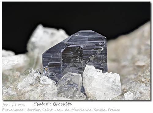 Brookite<br />Jarrier, Saint-Jean-de-Maurienne, Savoie, Auvergne-Rhône-Alpes, France<br />fov 18 mm<br /> (Author: ploum)