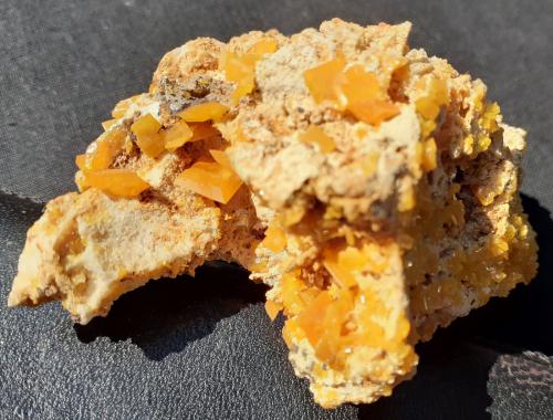 Wulfenite<br />Touissit, Touissit District, Jerada Province, Oriental Region, Morocco<br />7 x 5 cm<br /> (Author: Volkmar Stingl)