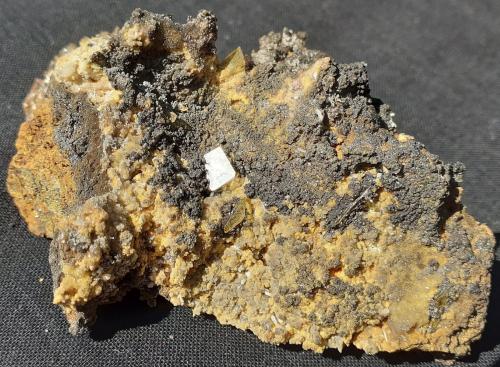 Wulfenite, Perite, Chlorargyrite<br />Blue Bell Mine, Baker, Soda Lake Mountains, San Bernardino County, California, USA<br />7 x 5,5 cm<br /> (Author: Volkmar Stingl)