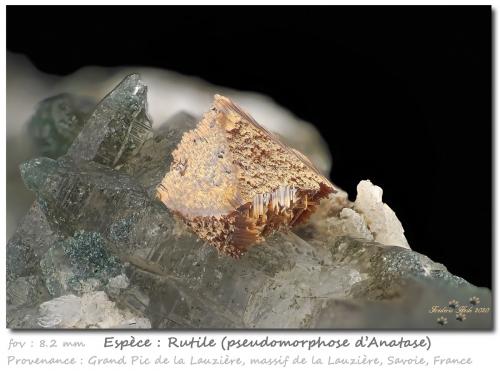 Rutile<br />Grand Pic de la Lauzière, La Lauzière Massif, Saint-Jean-de-Maurienne, Savoie, Auvergne-Rhône-Alpes, France<br />fov 8.2 mm<br /> (Author: ploum)