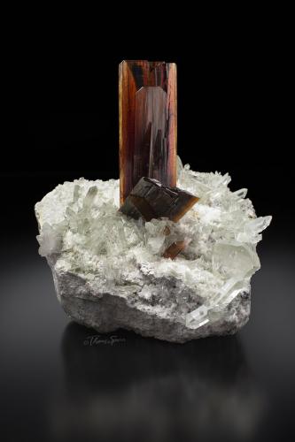 Brookite on Quartz<br />Kharan District, Balochistan (Baluchistan), Pakistan<br />pending<br /> (Author: Gail)