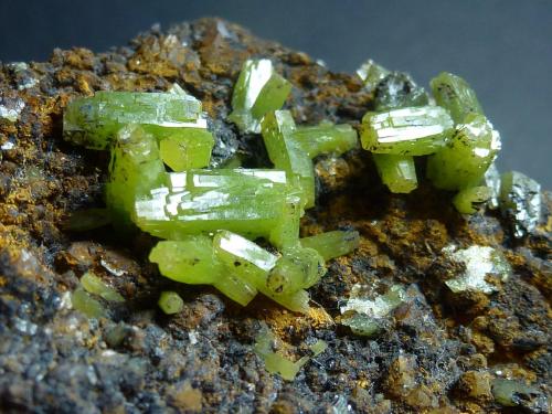 Piromorfita, Goethita, Cuarzo<br />Resuperferolítica claim, Cerro de la Canaleja, Santa Eufemia, Comarca Los Pedroches, Córdoba, Andalusia, Spain<br />6 x 5 cm.<br /> (Autor: javier ruiz martin)
