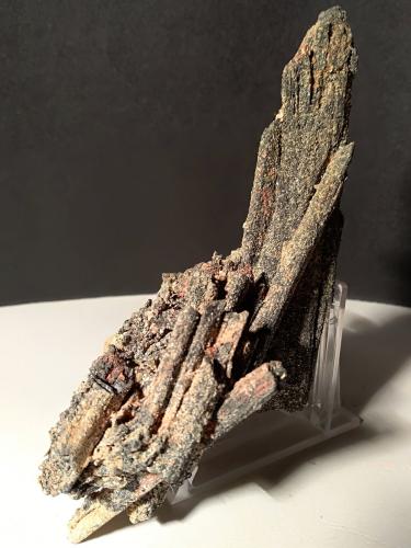 Stibnite, Metastibnite, Sulphur, Klebelsbergite<br />Pereta Mine, Pereta, Magliano in Toscana, Grosseto Province, Toscana, Italy<br />15,5 x 8 cm<br /> (Author: Sante Celiberti)