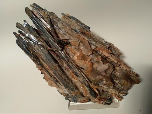 Stibnite, Fluorite<br />San Martino sul Fiora Mine, San Martino sul Fiora, Manciano, Grosseto Province, Tuscany, Italy<br />18,5 x 12 cm<br /> (Author: Sante Celiberti)