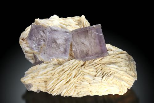 Fluorita, Barita<br />La Cabaña, zona minera de Berbes, Valdelmar, Berbes, Ribadesella, Comarca Oriente, Principado de Asturias (Asturias), España<br />14x9cm, cristales hasta 4cm de arista<br /> (Autor: Raul Vancouver)