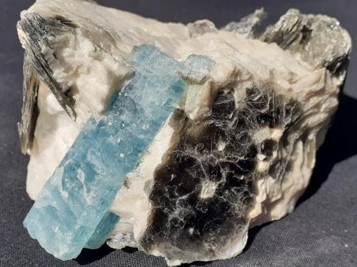 Beryl (variety aquamarine)<br />Stoneham, Oxford County, Maine, USA<br />8 x 7 cm<br /> (Author: Volkmar Stingl)